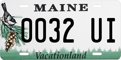 ME license plate 0032UI