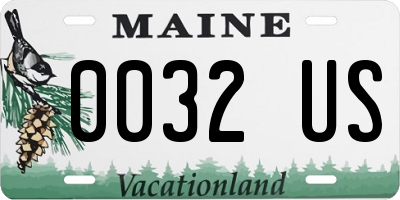 ME license plate 0032US