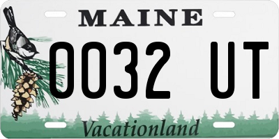 ME license plate 0032UT