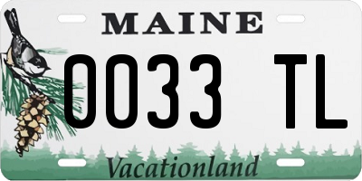 ME license plate 0033TL