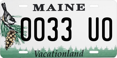 ME license plate 0033UO