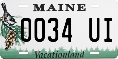 ME license plate 0034UI