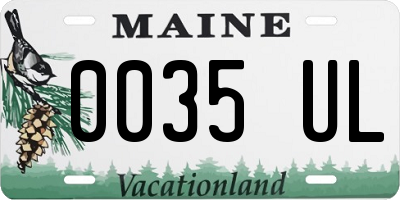 ME license plate 0035UL