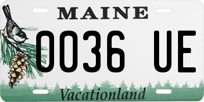 ME license plate 0036UE