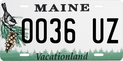 ME license plate 0036UZ