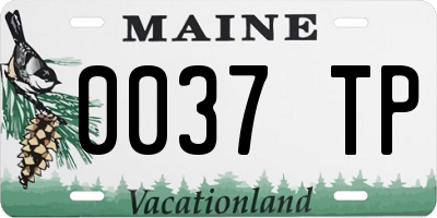 ME license plate 0037TP