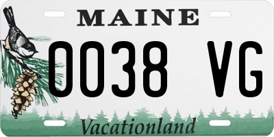 ME license plate 0038VG