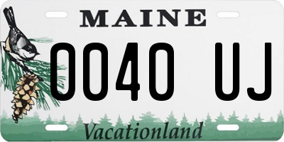 ME license plate 0040UJ