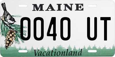 ME license plate 0040UT