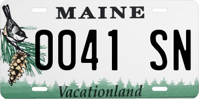 ME license plate 0041SN