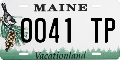 ME license plate 0041TP