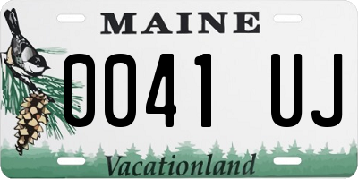 ME license plate 0041UJ