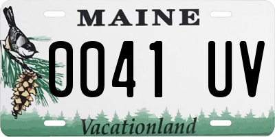 ME license plate 0041UV