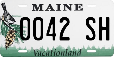 ME license plate 0042SH