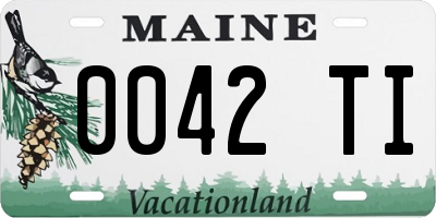 ME license plate 0042TI
