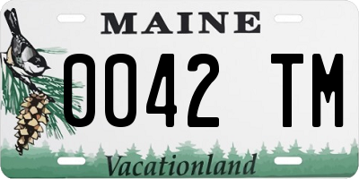 ME license plate 0042TM