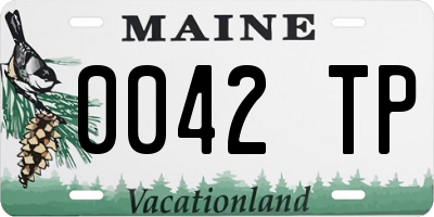 ME license plate 0042TP