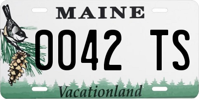 ME license plate 0042TS