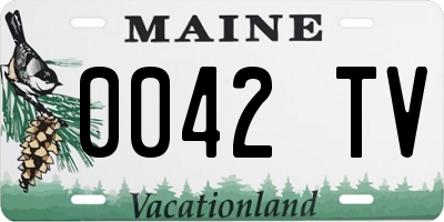 ME license plate 0042TV