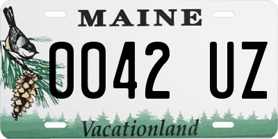 ME license plate 0042UZ