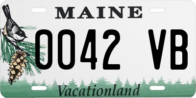 ME license plate 0042VB