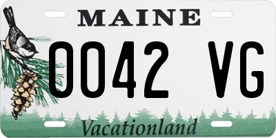 ME license plate 0042VG