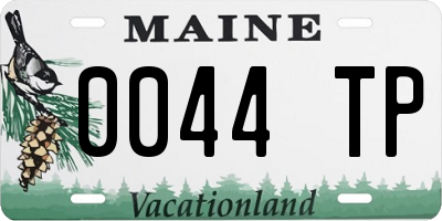 ME license plate 0044TP
