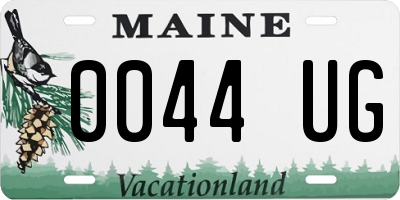ME license plate 0044UG