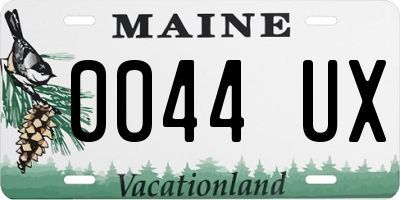 ME license plate 0044UX