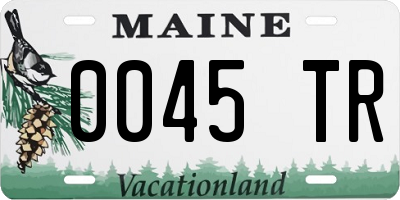 ME license plate 0045TR
