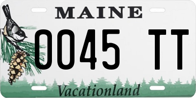 ME license plate 0045TT