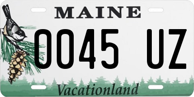 ME license plate 0045UZ