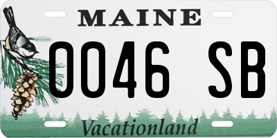 ME license plate 0046SB