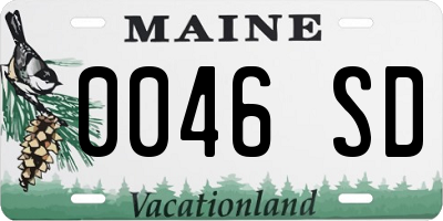 ME license plate 0046SD