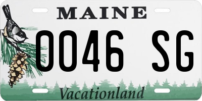 ME license plate 0046SG