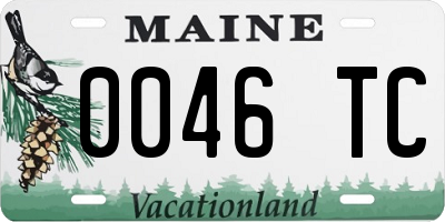 ME license plate 0046TC
