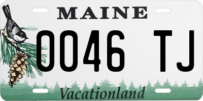 ME license plate 0046TJ