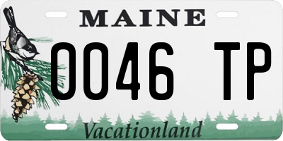 ME license plate 0046TP