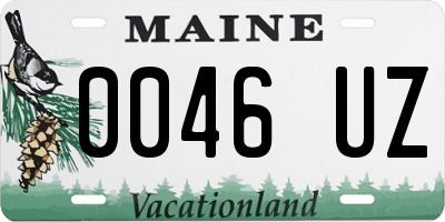 ME license plate 0046UZ