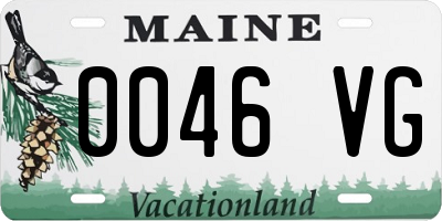 ME license plate 0046VG