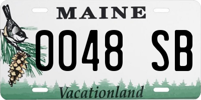 ME license plate 0048SB