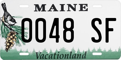 ME license plate 0048SF