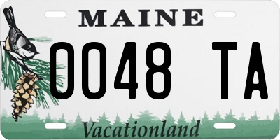 ME license plate 0048TA