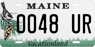 ME license plate 0048UR