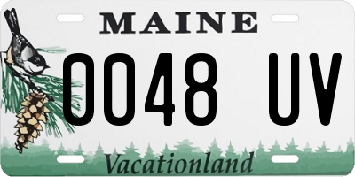 ME license plate 0048UV