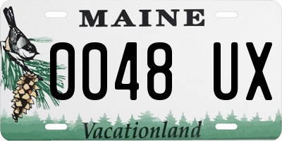 ME license plate 0048UX