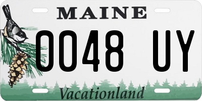 ME license plate 0048UY