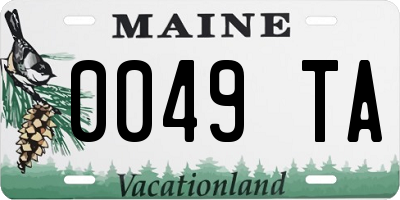 ME license plate 0049TA