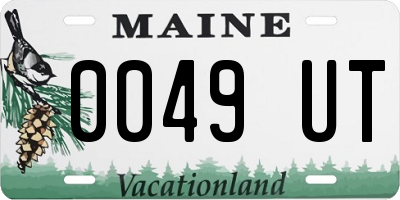 ME license plate 0049UT