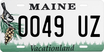 ME license plate 0049UZ